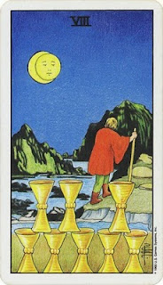 Spiritualism Tarot 8 Of Cups Walk Away Image