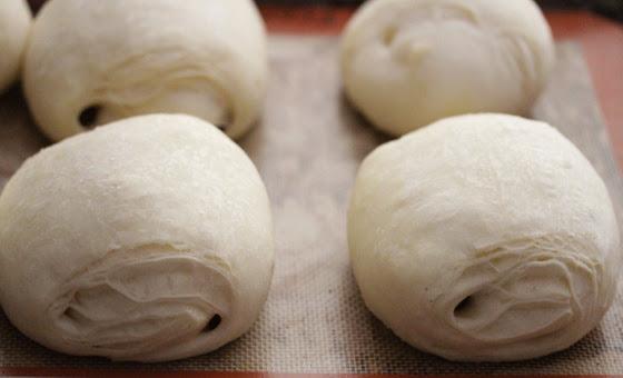 photo of proofed croissants