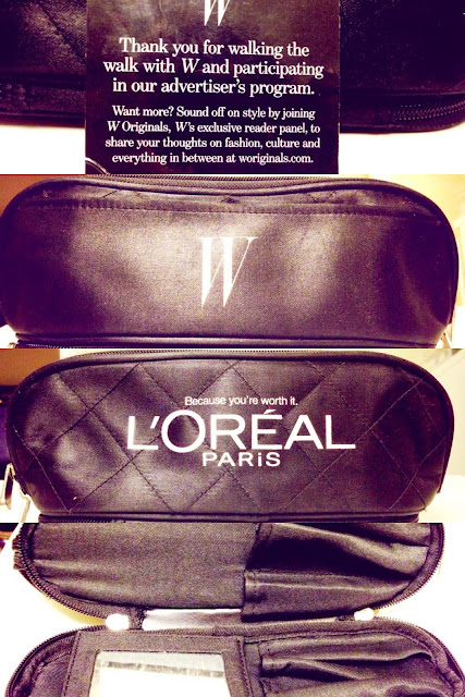 FashStyleLiv: L'Oreal Paris and W Magazine Contest Goodies Beauty Bag
