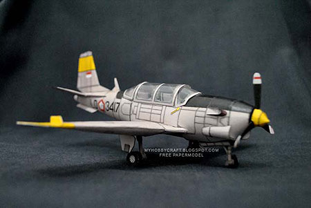 Beechcraft T34C1 Turbo Mentor Papercraft