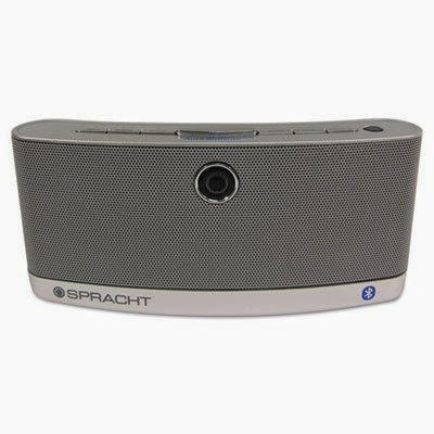 Stream music and conference with your Bluetooth enabled device. - SPRACHT * AURA BluNote Bluetooth Wireless Speaker, Silver