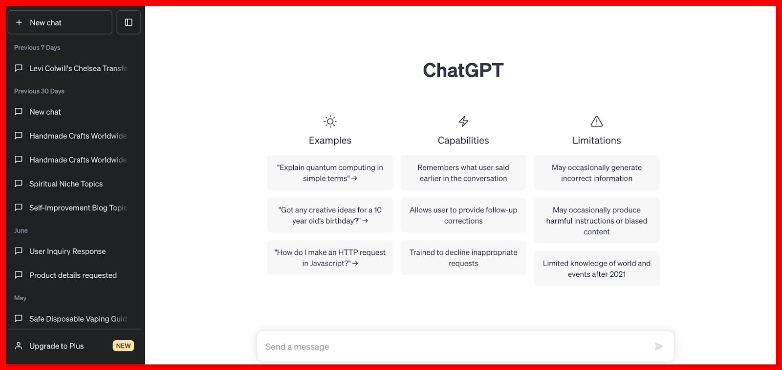 ChatGPT User Experience    