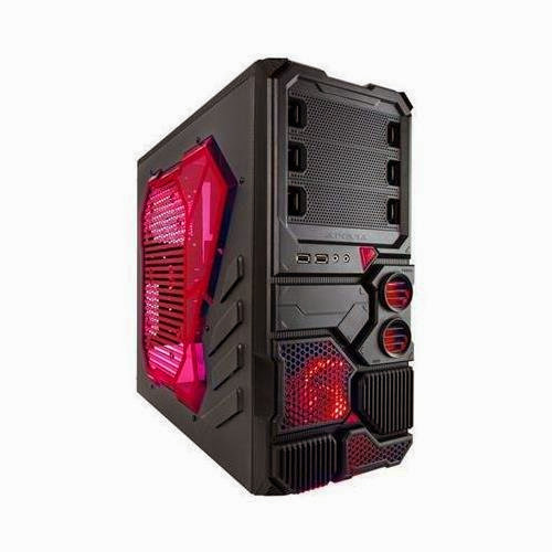  Apevia X-Sniper2-RD Red Metal Mid Tower / Chassis Computer Case w/ Side Window