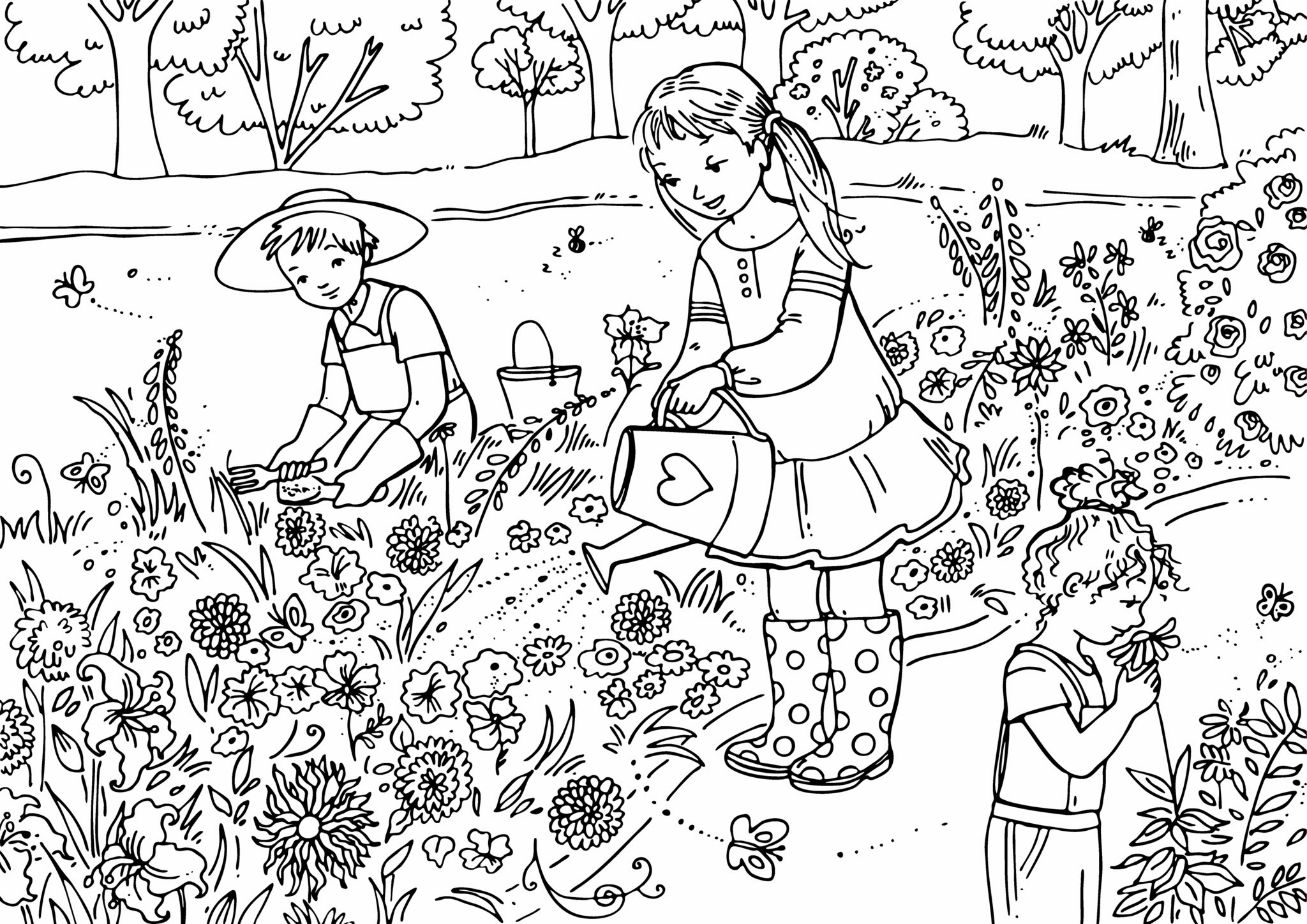 activity village coloring pages summer safety - photo #21