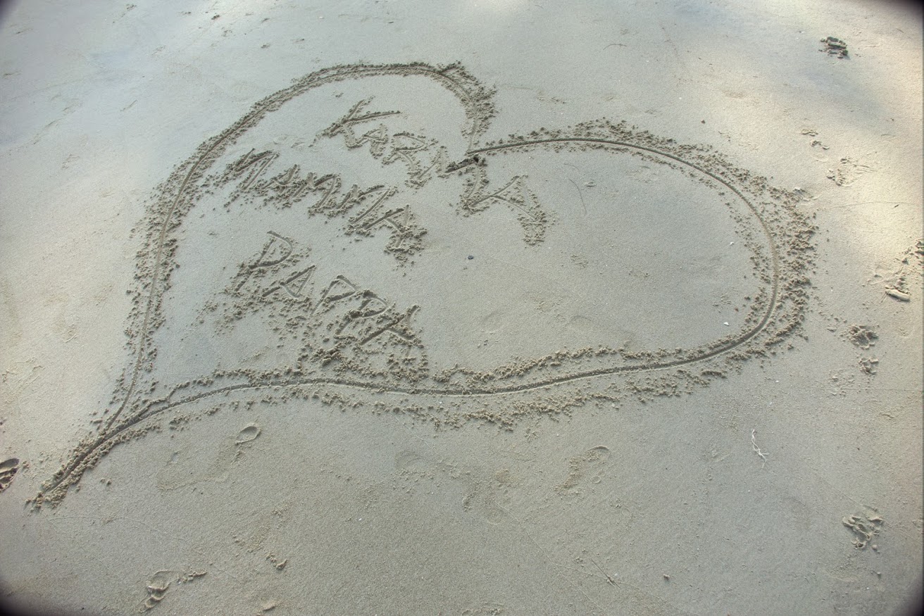 Kärleksförklaring på stranden