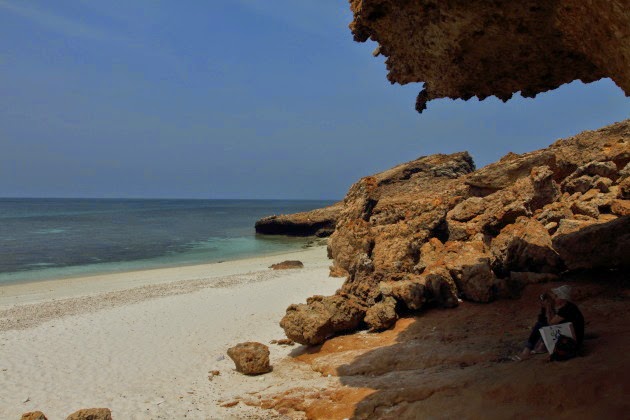 Outcrops on the beaches of Damaniyat Islands, Oman