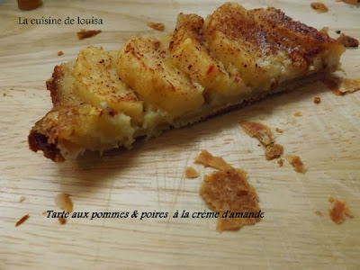 Tarte aux pommes et aux poires à la crème d'amande