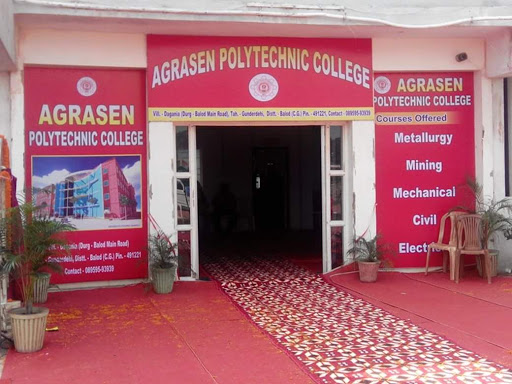Agrasen Polytechnic College, Vill. - Dagania, Durg - Balod Main Road, Durg Dalli-Rajhara Rd, Chhattisgarh 491223, India, Polytechnic_College, state CT