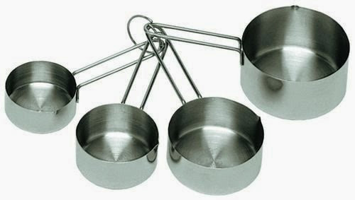  Update International MEA-CUP Heavy-Duty Stainless Measuring Cup Set