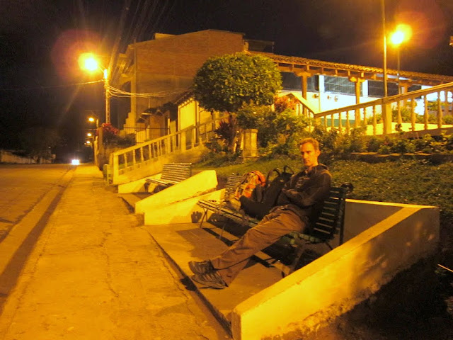 Waiting for our bus in Vilcabamba