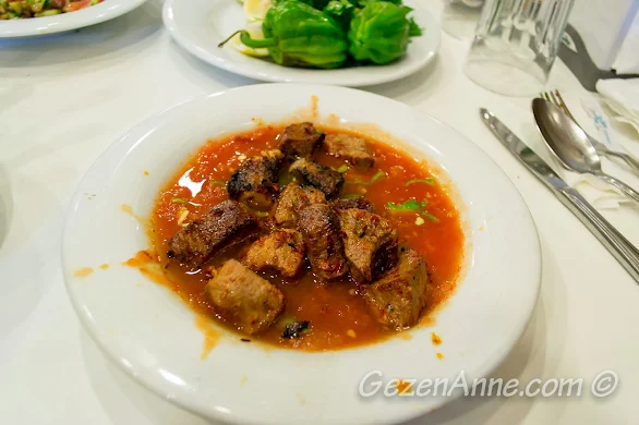 İmam Çağdaş'ta yediğimiz Altı ezmeli kebabı, Gaziantep