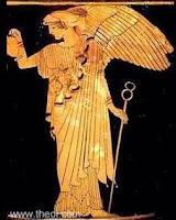 Η Ίρις στην ελληνική μυθολογία ήταν δευτερεύουσα Θεά του Ολύμπου, ανήκε στην ακολουθία των Θεών με καθήκοντα αγγελιαφόρου όμοια με εκείνα του Θεού Ερμή.