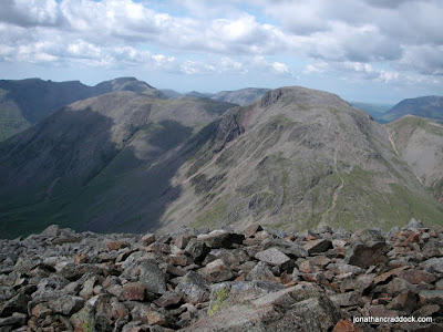 Great Gable seen from summit cairn of Great End