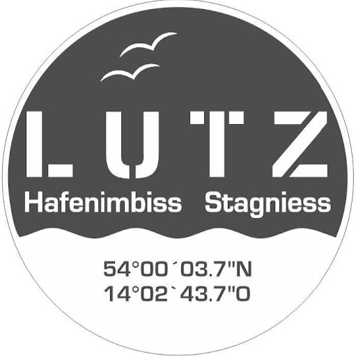 Hafen Stagnieß mit Hafenimbiss Lutz logo