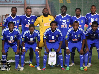 Les joueurs du TP Mazembe posant avant le match contre Zamalek au Caire (Egypte) dimanche 19 août 2012/ Photo tpmazenbe.com