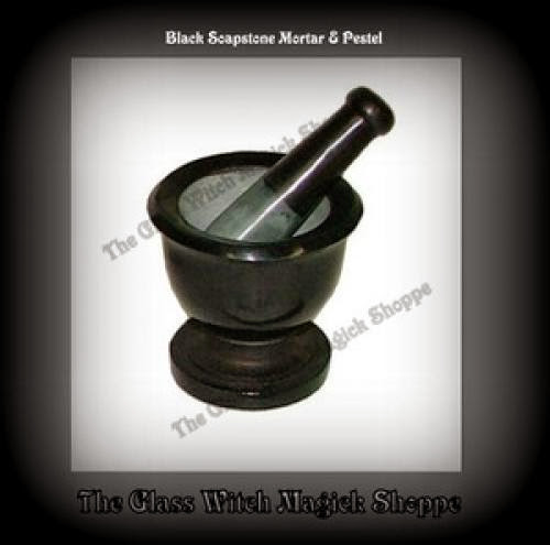 Wonderful Black Mortar And Pestle For Herbs And Magick Gb 13 00