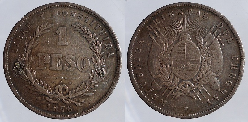 peso - [Duda] Uruguay - 1 Peso - 1878 1878