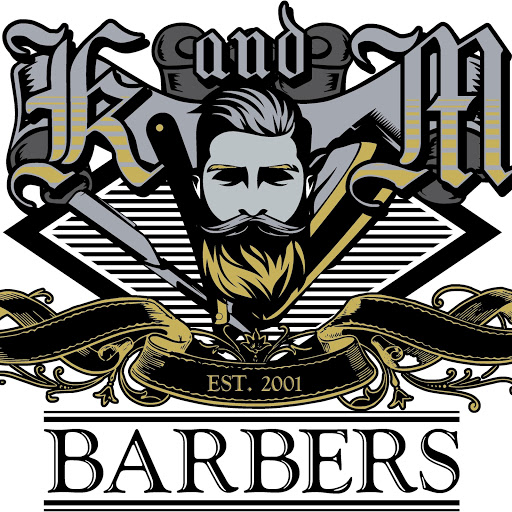 K & M Barbers Elgin logo