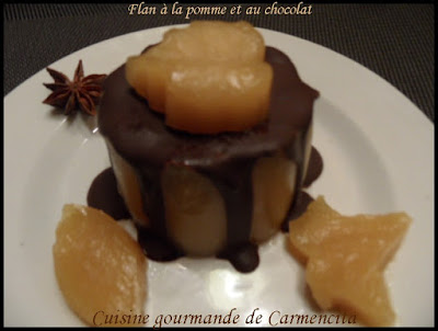 flan à la pomme et au chocolat
