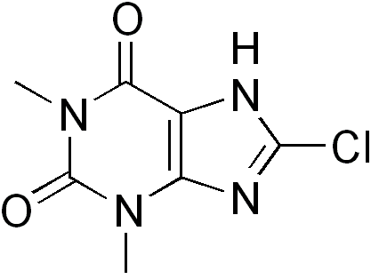 Structure Of  8-chlorotheophylline