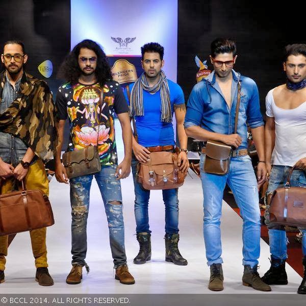 Models walk the ramp in creations by designer Prabhat Kumar during Blenders Pride Bangalore Fashion Week.<br /> 