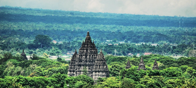 Prambanan Amidst The Greens