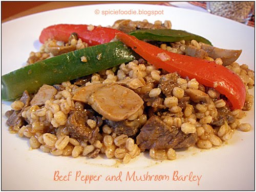 beef pepper mushroom barley