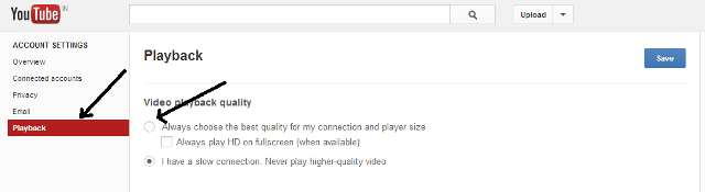 play YouTube videos in HD 