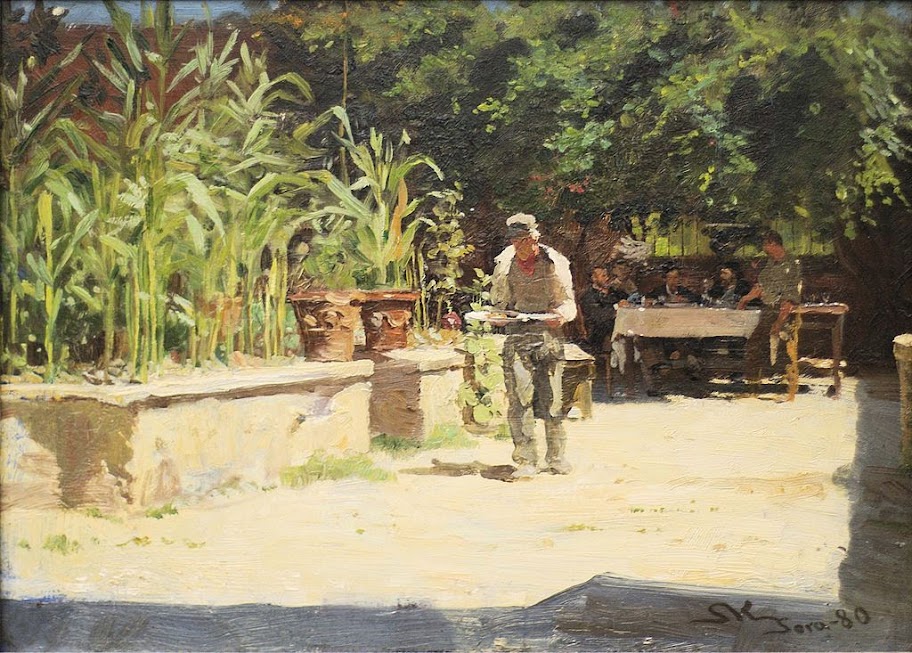 Peder Severin Krøyer - The Garden at Albergo del Liri in Sora. the Abruzzi