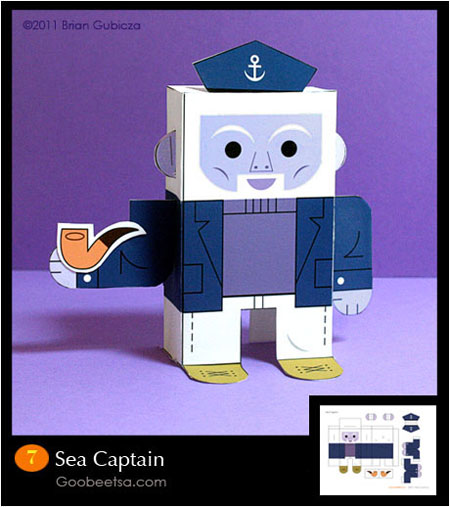 Sea Captain Paper Toy