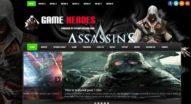 Game Heroes Blogger Template Game Heroes Blogger Template