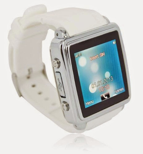  New style Newest Watch mobile phone HD touch screen MP3 MP4 Play (White)