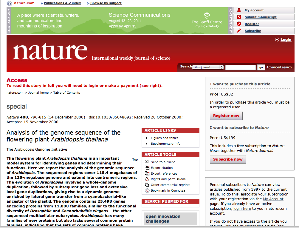 Today is a day to be annoyed with Nature (Publishing Group #NatureFail – Jonathan Eisen's Lab