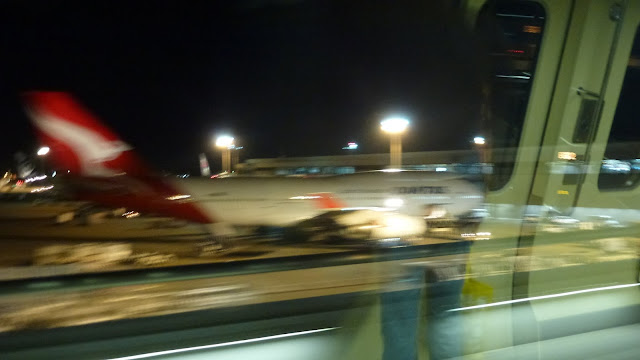Blurred Qantas 747