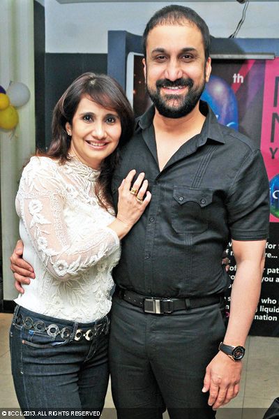 Laila and Firoz pose together during Abhiram Agarwal's bachelor's party, held recently at a city hotel.