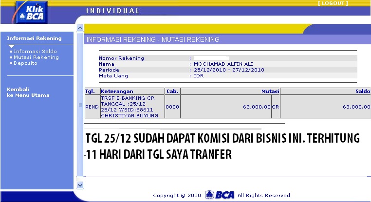 Bukti penghasilan dari forex