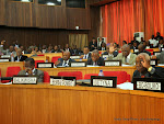 Des sénateurs en pleine séance d’adoption de la loi électorale le 23/01/2015 à Kinshasa. Radio Okapi/Ph. John Bompengo