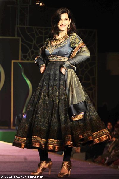 A mummy walks the ramp during the inauguration of Mamma Mia by Fortis Healthcare Ltd in the capital.