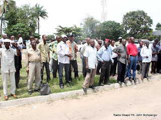 Rassemblement des fonctionnaires le 03/04/2012 à la place Golgota à Kinshasa- Gombe. Radio Okapi/ Ph. John Bompengo