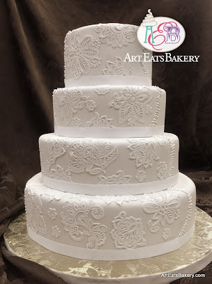 Ivory And Brown Textured Butter Cream Wedding Cake Design With Purple Burlap Flowers Ivory And Brown Textured Butter Cream Wedding Cake Design With Purple Burlap Flowers