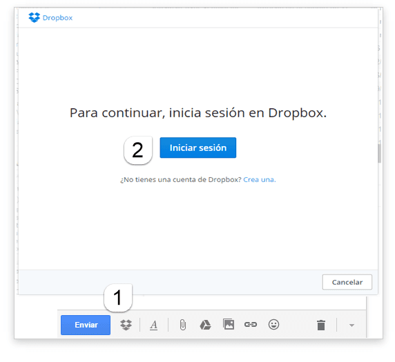 conectar dropbox gmail