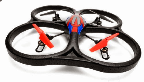WL Toys V262 Cyclone UFO 4 Channel 6 Axis Gyro Quadcopter 2.4Ghz Ready to Fly (Red)