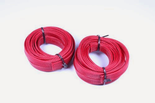  1/2 Inch UV Red Kobra Sleeving (2 packs of 10 feet)