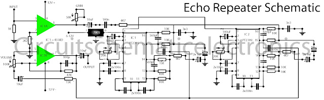 echo repeater schematic