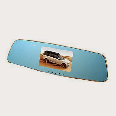  Car Rearview Optical Blue Mirror With 4.3 Inch LCD DVR Video Recorder