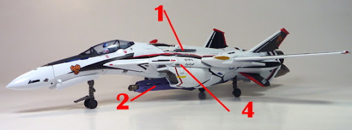 Macross Frontier VF-25F Messiah Armament weapon position