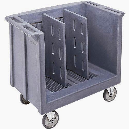  Cambro Adjustable Tray  &  Dish Cart: Coffee Beige