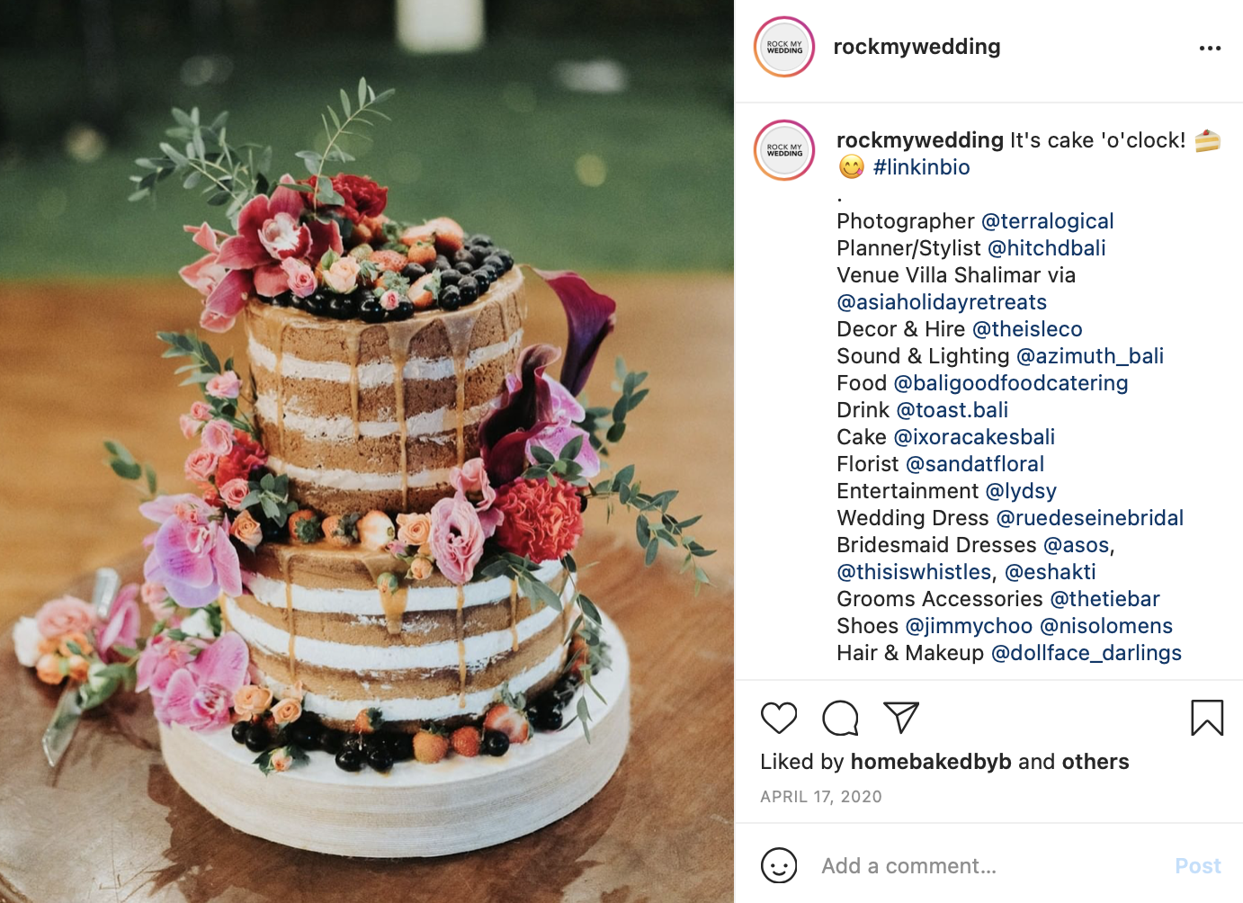 an unfrosted, or naked, cake at a wedding reception