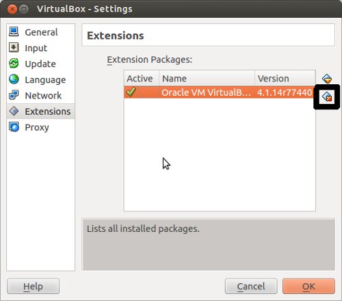 virtualbox - extension