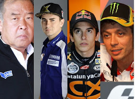 Shuhei Nakamoto, Jorge Lorenzo, Marc Marquez, Valentino Rossi